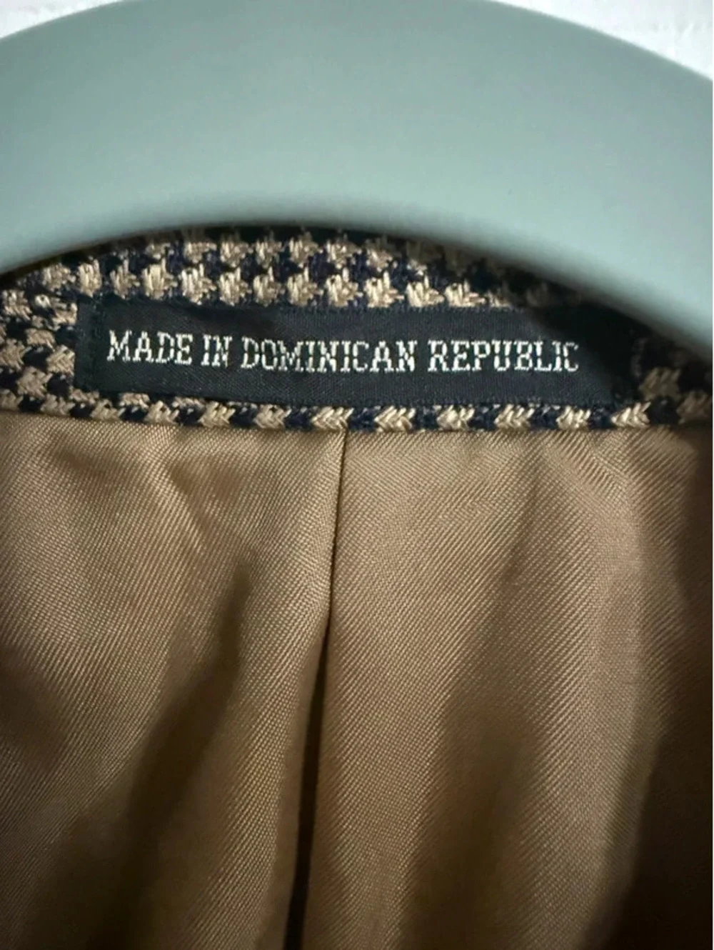 Vintage Pierre Balmain Double-Breasted Silk-Wool Houndstooth Blazer 44L